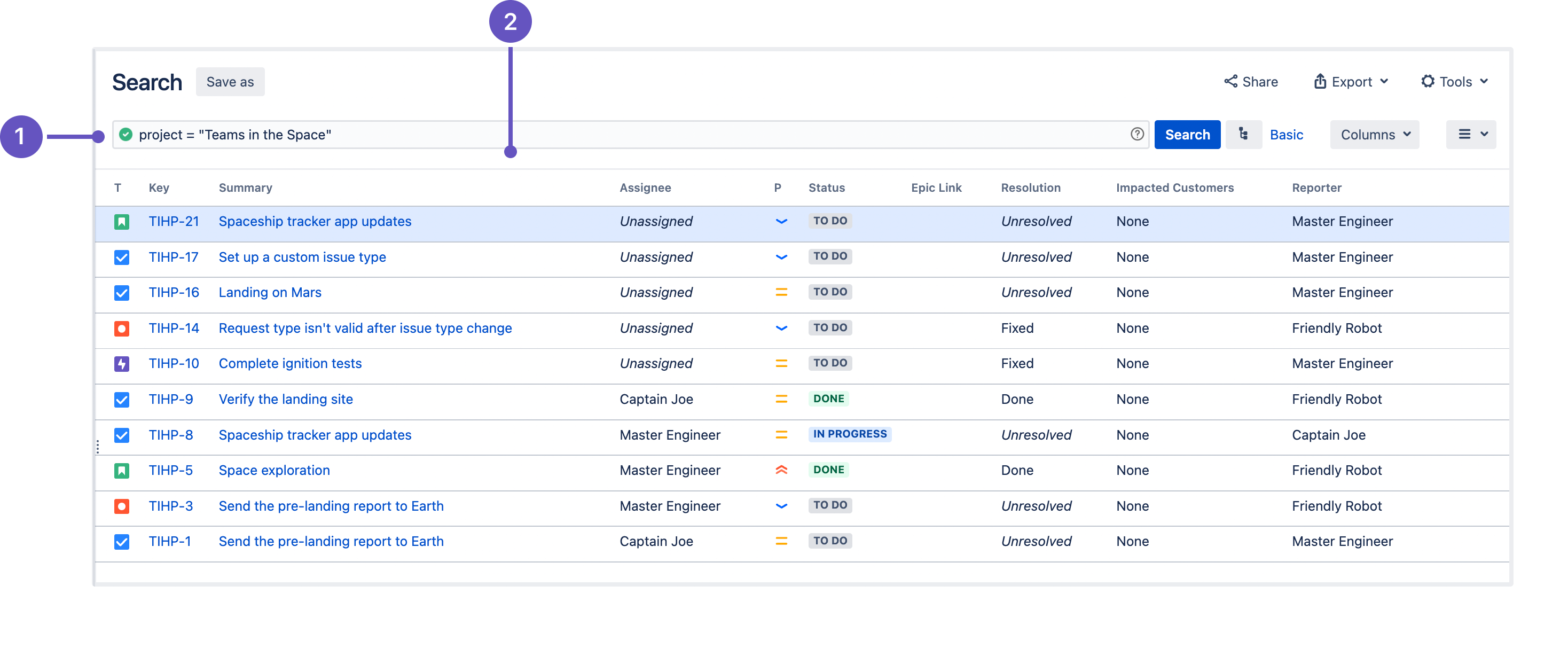 Advanced searching | Jira Software Data Center and Server 9.11 | Atlassian  Documentation