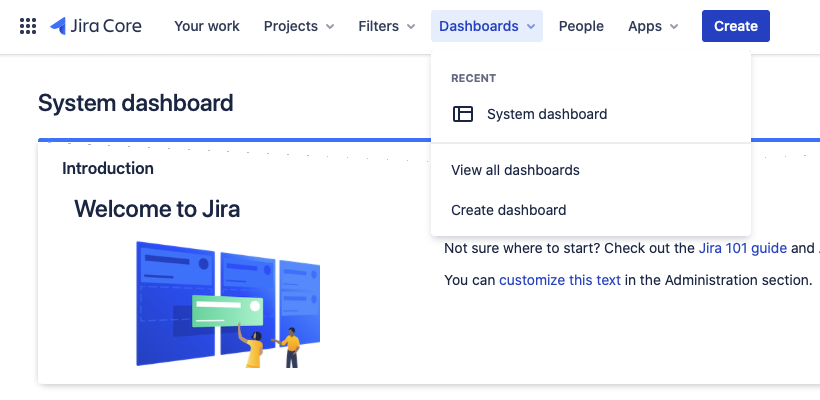 System Dashboard - Jira