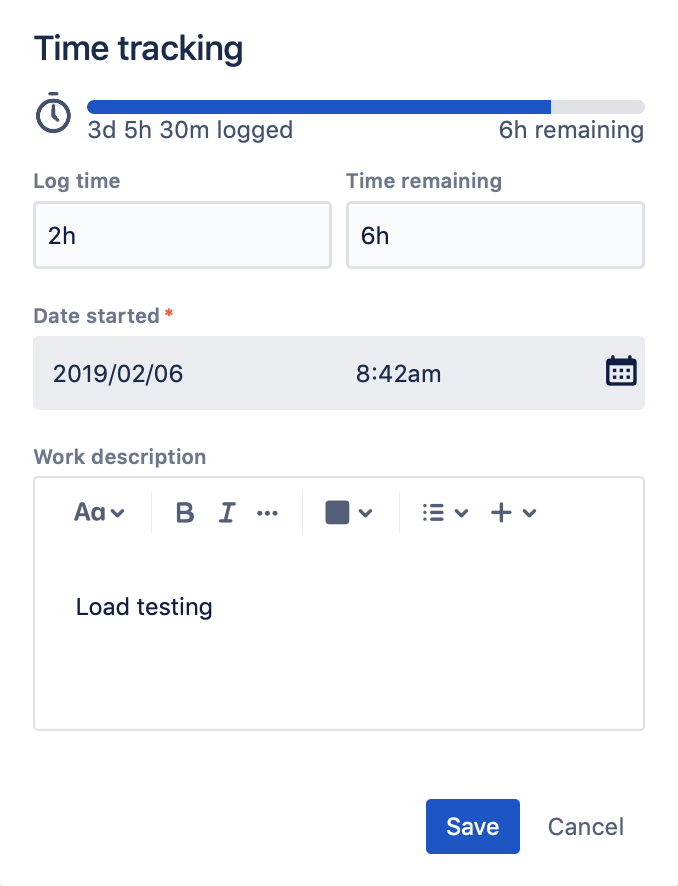 Log time on an issue | Jira Service Management Cloud | Atlassian Support