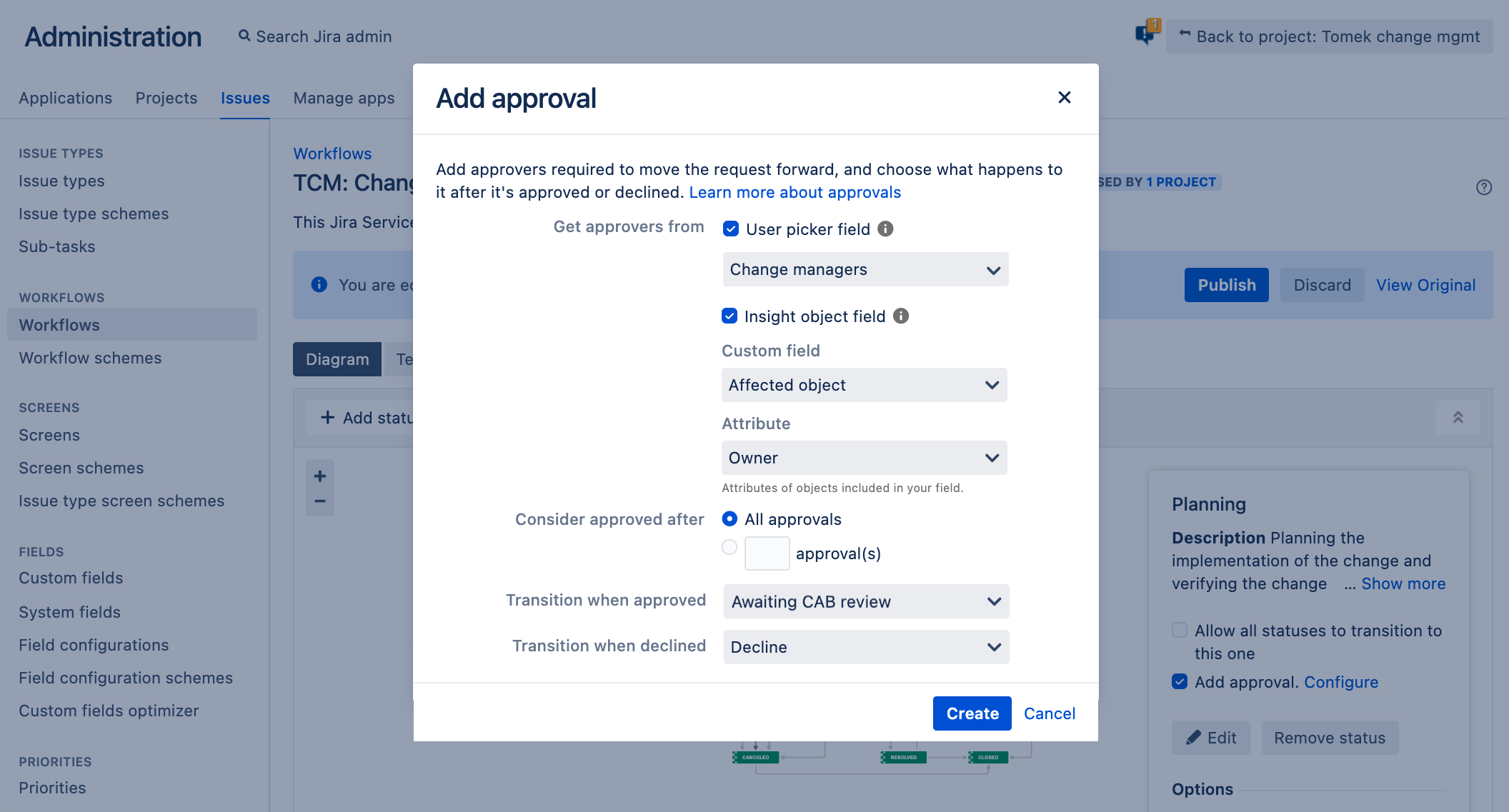 Add approval window