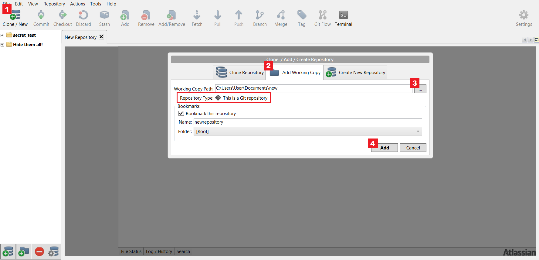 sourcetree atlassian login keeps popping up